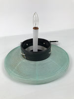 Japanese Paper Hanging Lantern Vtg Obon Flowers Chrysanthemum Green Decor LT95