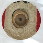 Japanese Paper Hanging Votive Lantern Vtg Kento Hinomaru White Red Black LT89