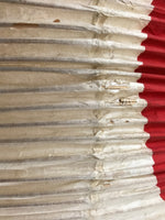 Japanese Paper Hanging Votive Lantern Vtg Kento Hinomaru White Red Black LT89