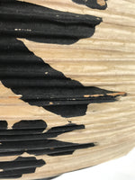 Japanese Paper Hanging Votive Lantern Vtg Kento Hinomaru White Red Black LT89