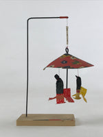 Japanese Paper Kokeshi Doll Dancing Figurine Vtg Traditional Handmade Toy KF663