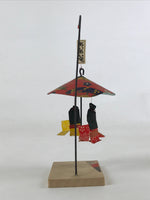 Japanese Paper Kokeshi Doll Dancing Figurine Vtg Traditional Handmade Toy KF663