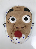 Japanese Paper Mache Noh Mask Hyottoko Vtg Comical Nohmen Kagura Dance OM72