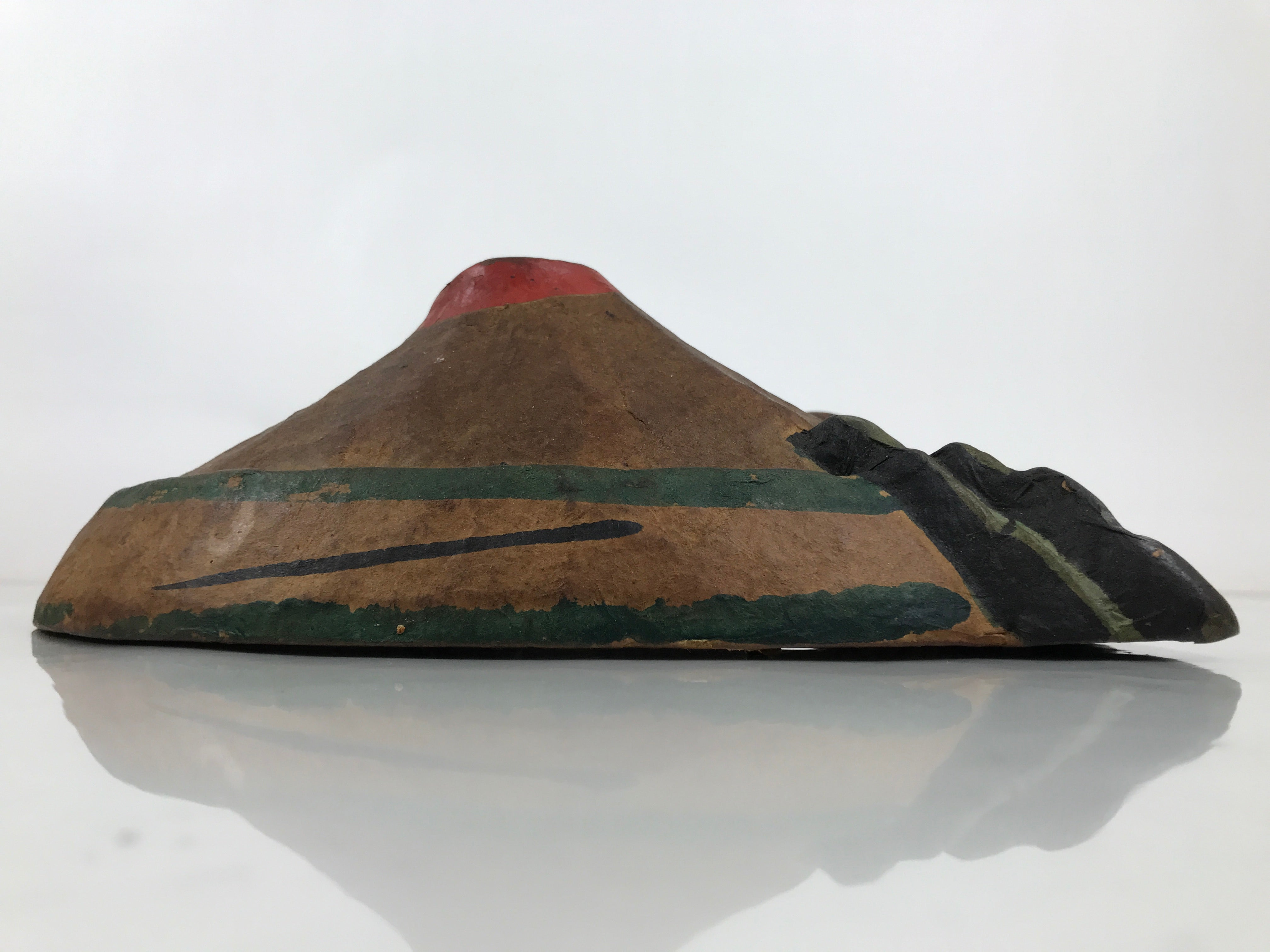 Japanese Paper Mache Noh Mask Hyottoko Vtg Comical Nohmen Kagura Dance OM91