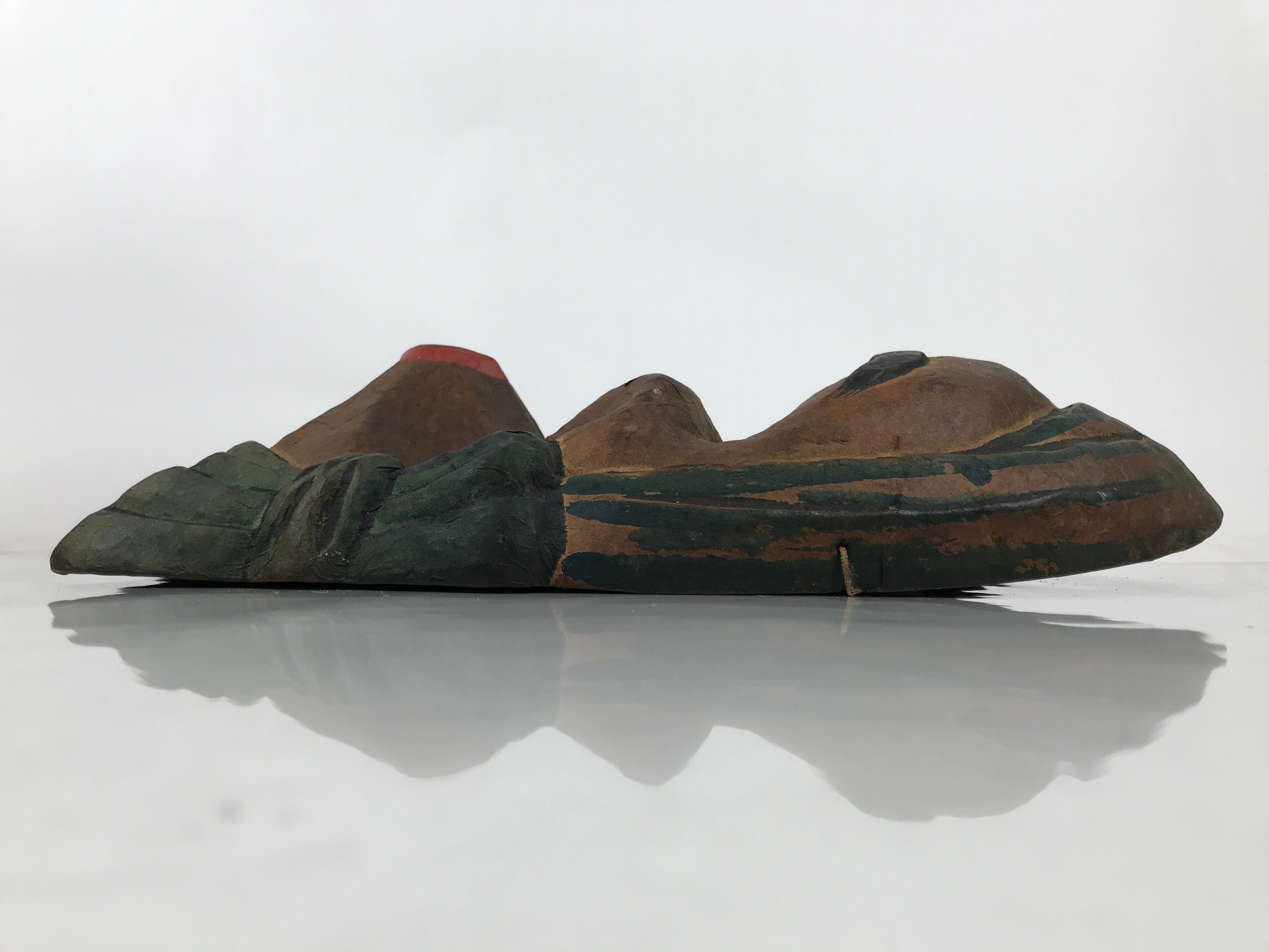 Japanese Paper Mache Noh Mask Hyottoko Vtg Comical Nohmen Kagura Dance OM91