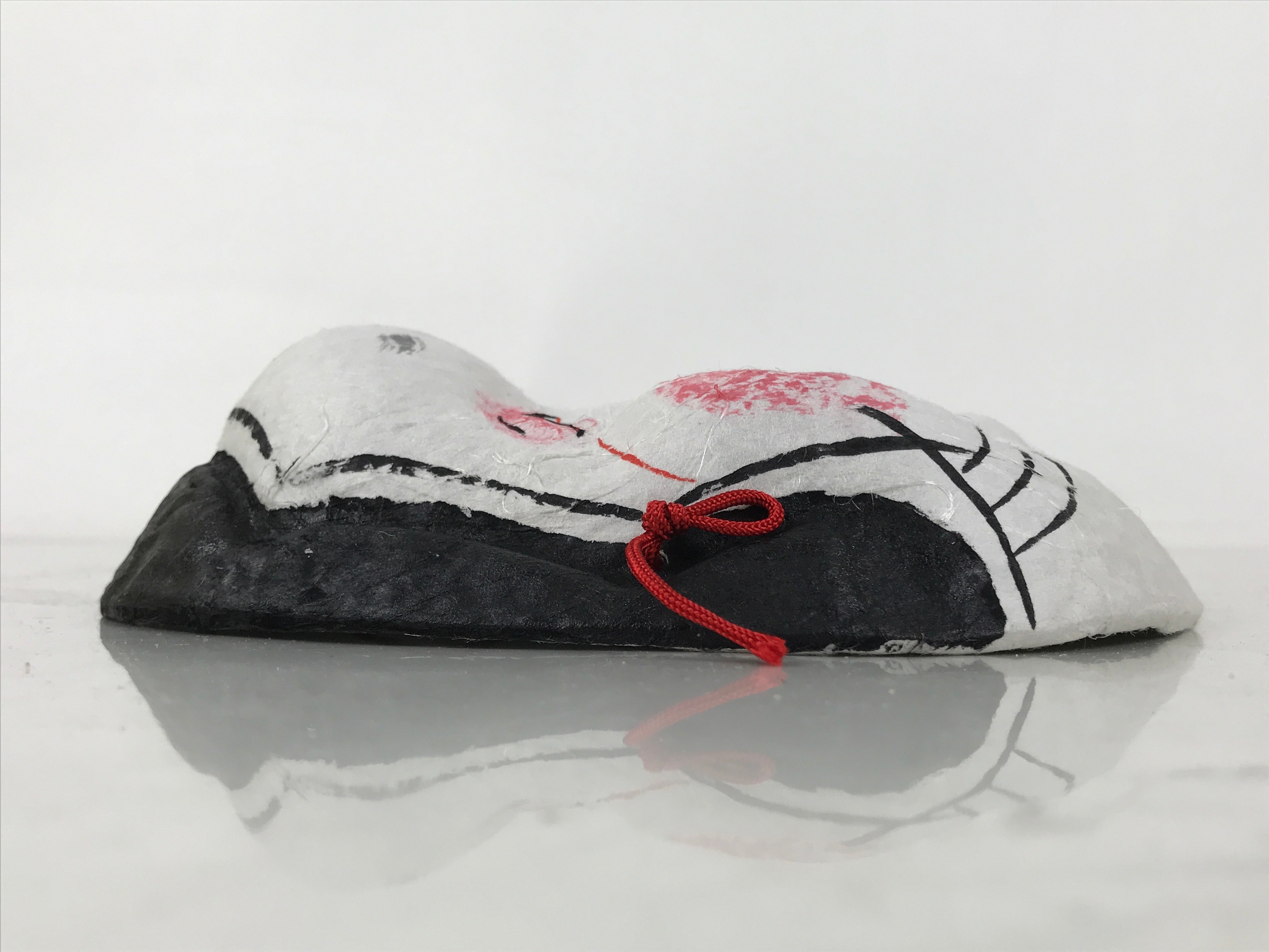 Japanese Paper Mache Noh Mask Okame Vtg Otafuku Smiling Woman Nohmen Kagura OM78