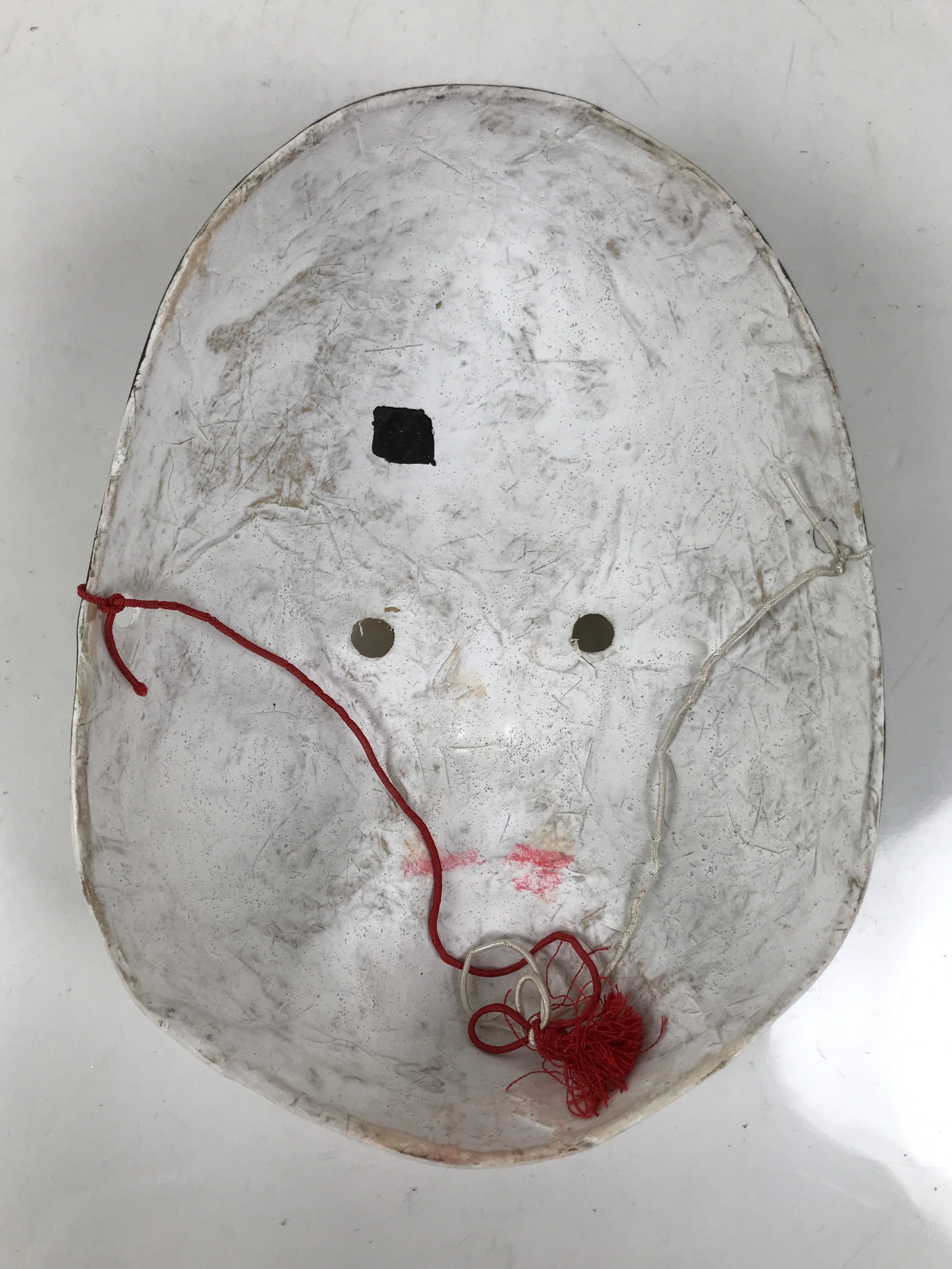 Japanese Paper Mache Noh Mask Okame Vtg Otafuku Smiling Woman Nohmen Kagura OM79