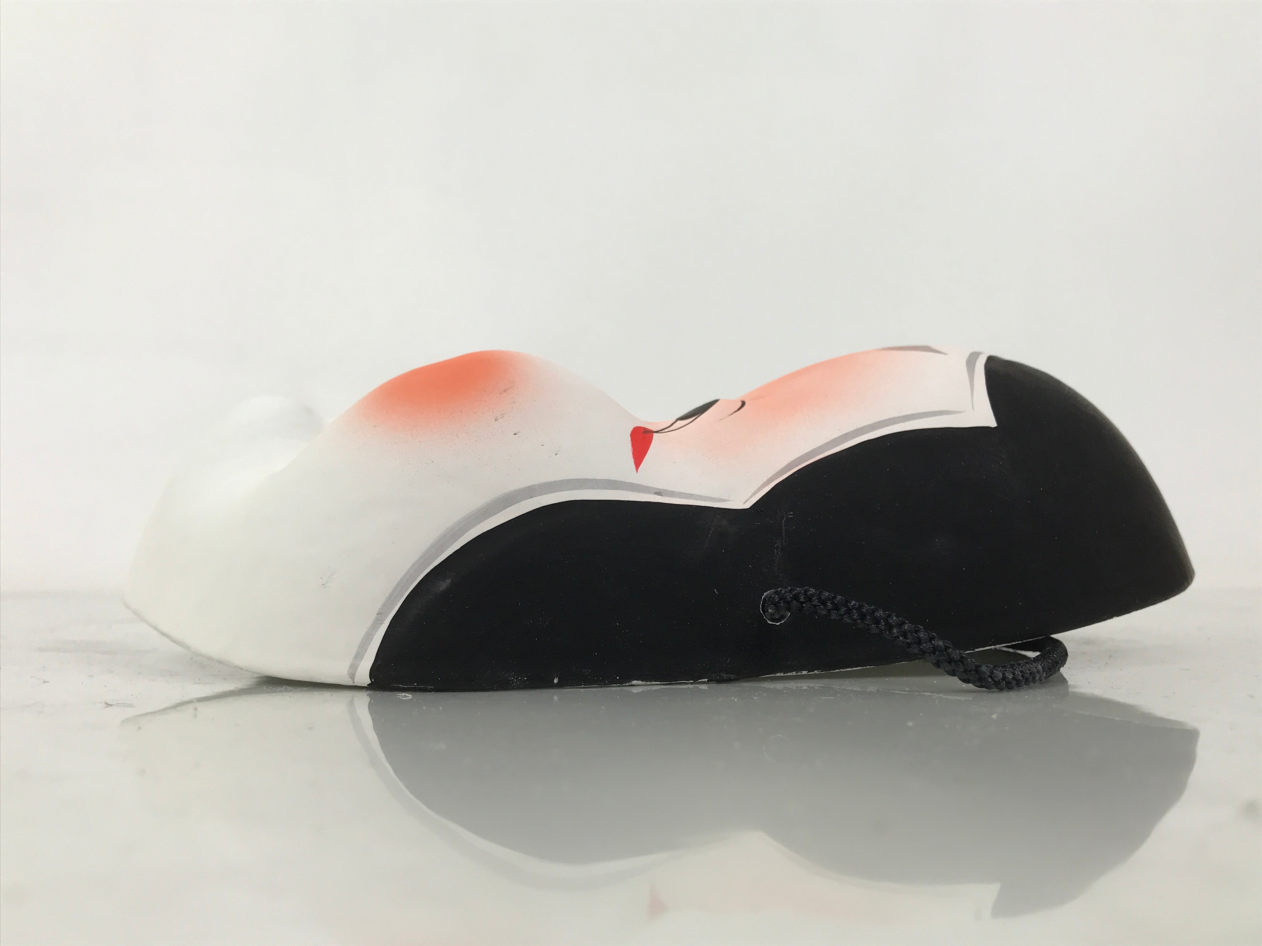 Japanese Paper Mache Noh Mask Okame Vtg Otafuku Smiling Woman Nohmen Kagura OM80