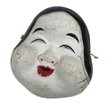 Japanese Paper Mache Noh Mask Okame Vtg Otafuku Smiling Woman Nohmen Kagura OM89