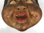 Japanese Paper Mache Noh Mask Okame Vtg Otafuku Smiling Woman Nohmen Kagura OM90