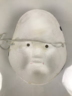 Japanese Paper Mache Noh Mask Okame Vtg Otafuku Smiling Woman Omen Kagura OM104