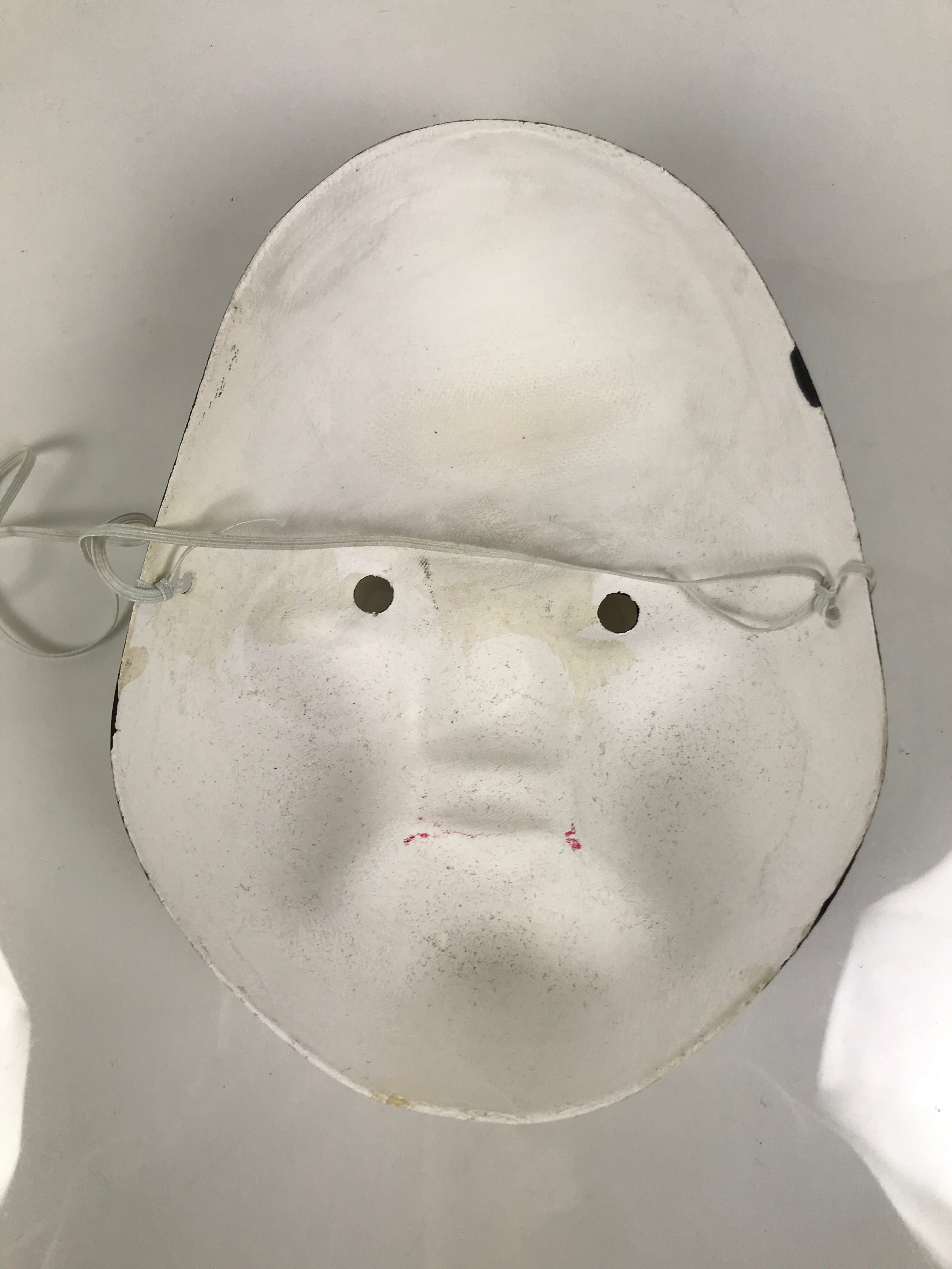 Japanese Paper Mache Noh Mask Okame Vtg Otafuku Smiling Woman Omen Kagura OM104