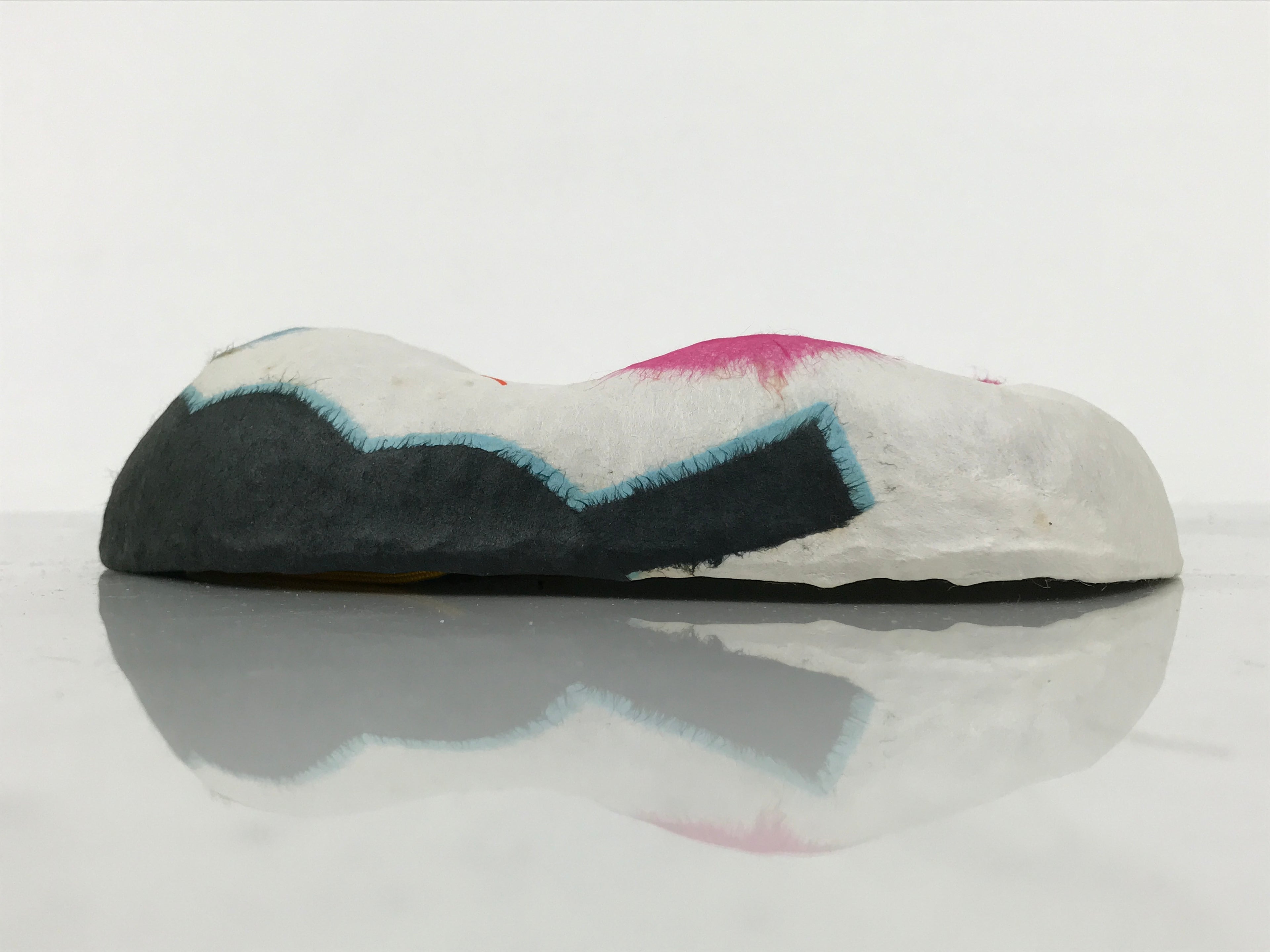 Japanese Paper Mache Noh Mask Okame Vtg Otafuku Smiling Woman Omen Kagura OM105