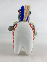 Japanese Paper Mâché White Horse Auspicious Figurine Boy's Day Festival BD882