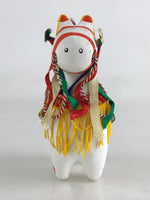 Japanese Paper Mâché White Horse Auspicious Figurine Boy's Day Festival BD883