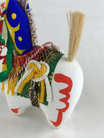 Japanese Paper Mâché White Horse Auspicious Figurine Boy's Day Festival BD883