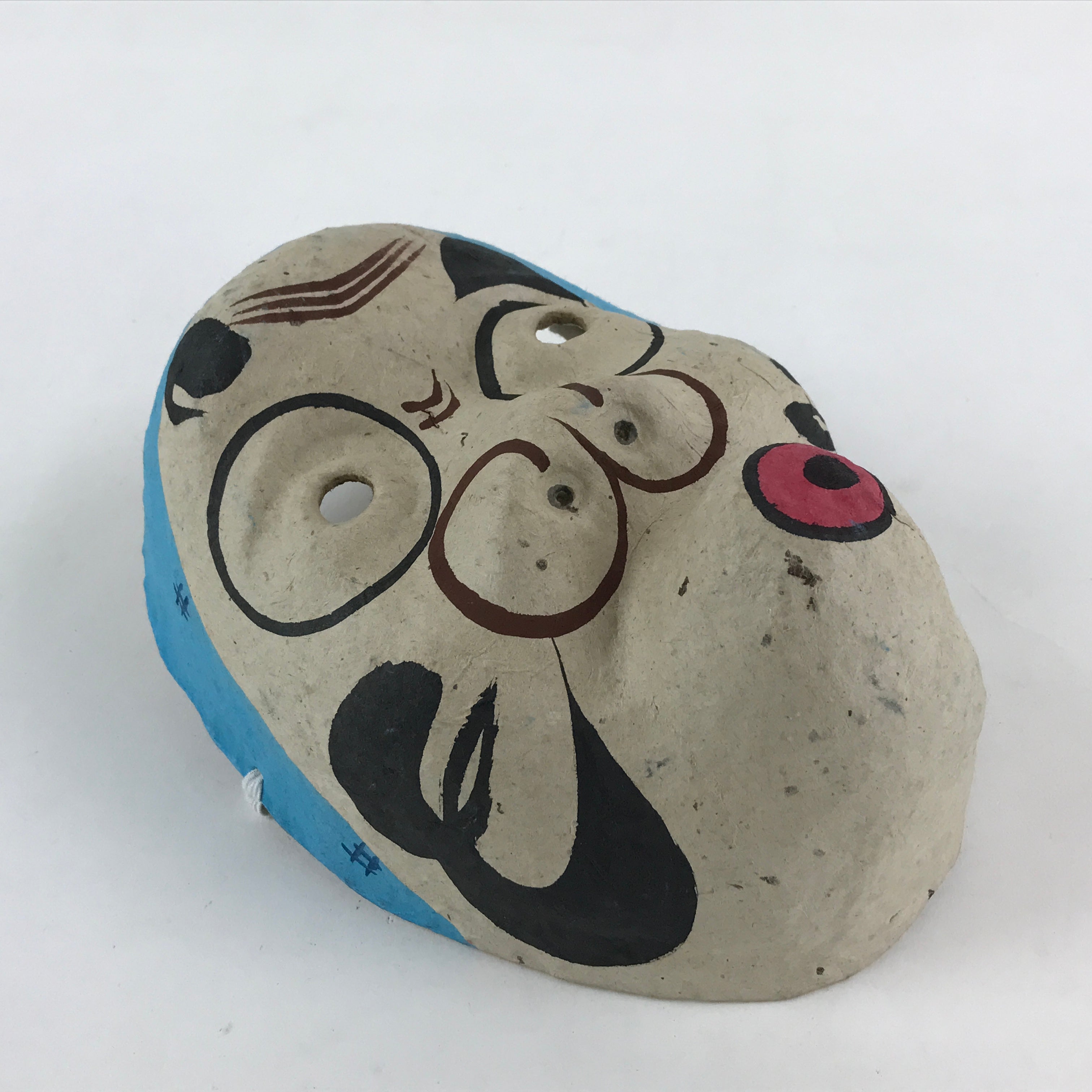 Japanese Paper Mask Hyottoko Vtg Dance Festival Show Performance Room Decor OM32