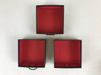 Japanese Paper Sewing Box Haribako Vtg Tansu Chest 3 Drawers Red Kimono Girl T33