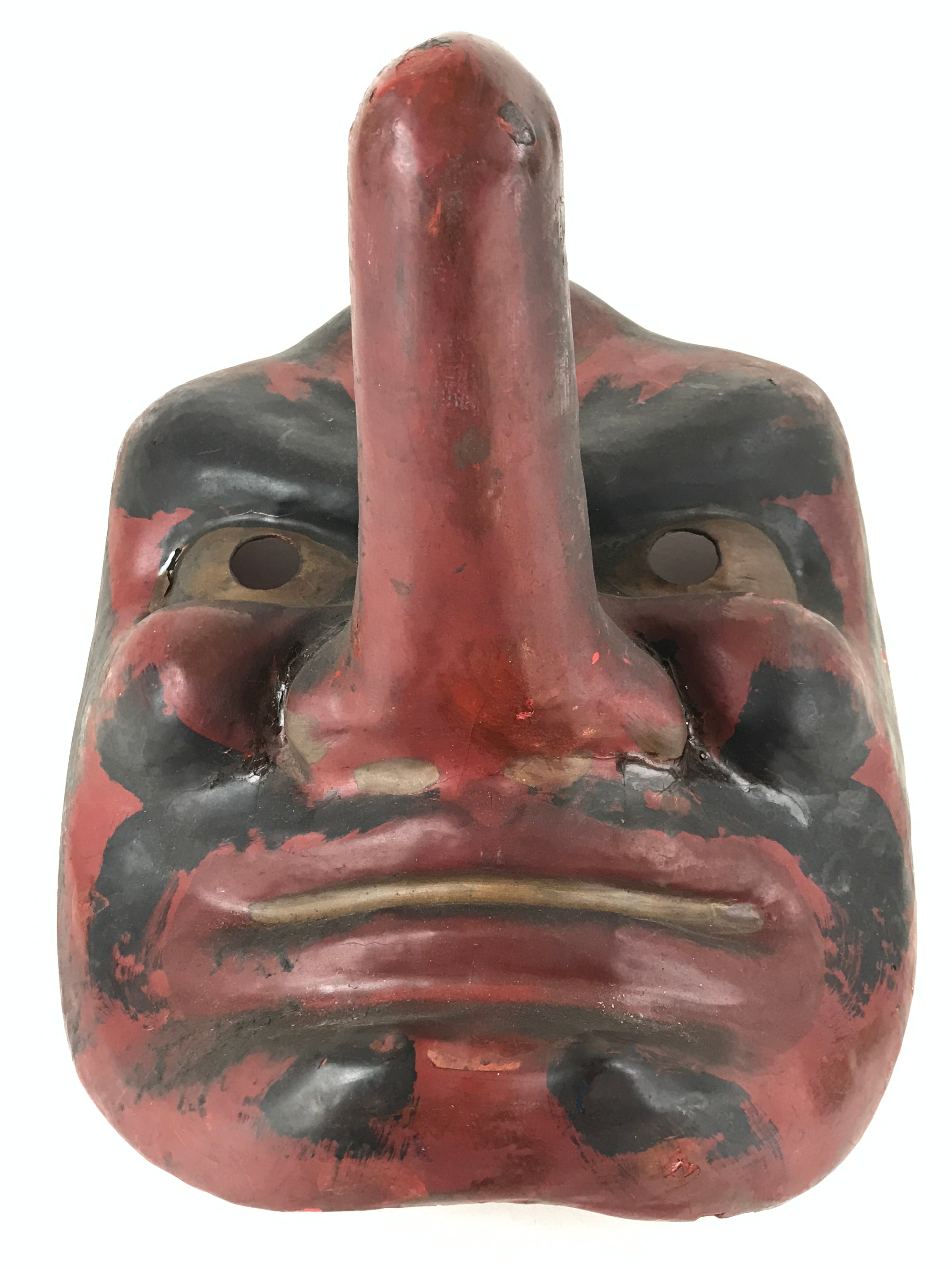 Japanese Paper Tengu Mask Vtg Dance Festival Show Performance Room Decor OM35