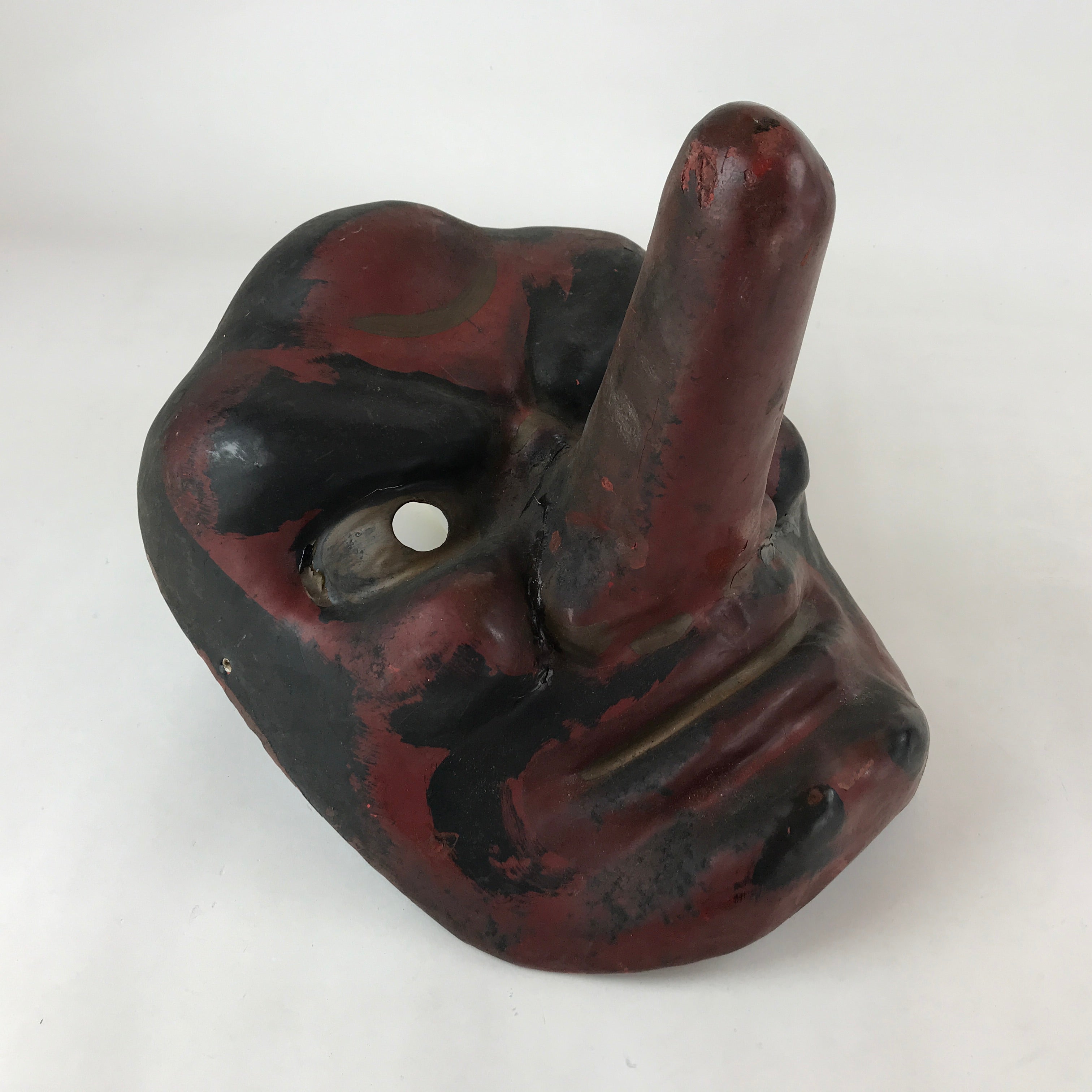 Japanese Paper Tengu Mask Vtg Dance Festival Show Performance Room Decor OM35
