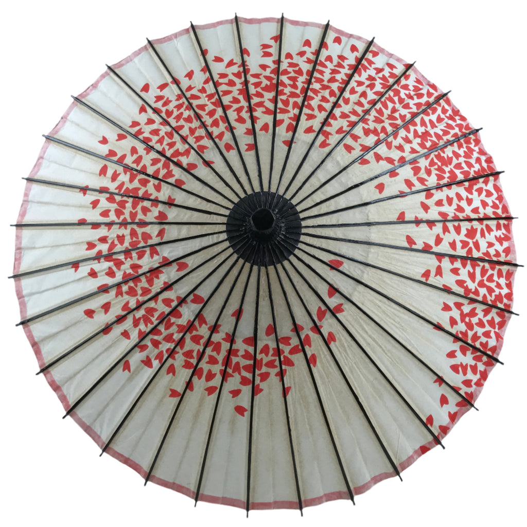 Japanese Paper Umbrella Parasol Wagasa Maigasa Geisha Red Cherry Blossom JK778