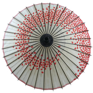 Japanese Paper Umbrella Parasol Wagasa Maigasa Geisha Red Cherry Blossom JK778