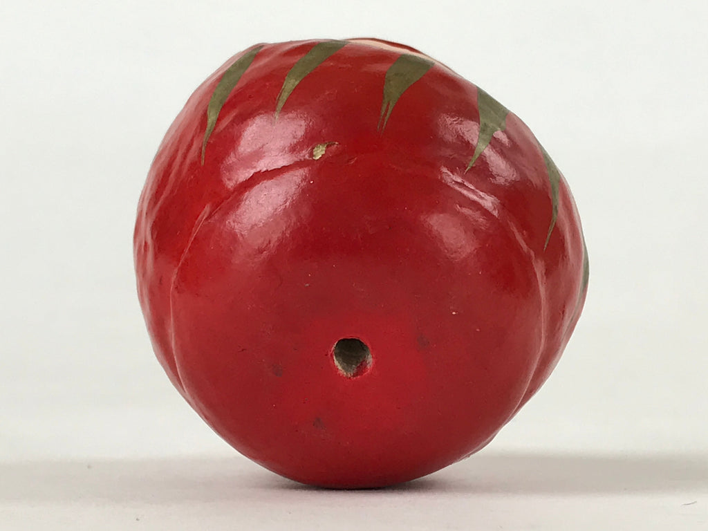 Japanese Papier-Mâché Daruma Figurine Vtg Hariko Round Red Lucky Charm BD973