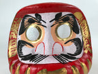 Japanese Papier-Mâché Daruma Statue Vtg Hariko Round Red Lucky Charm BD970