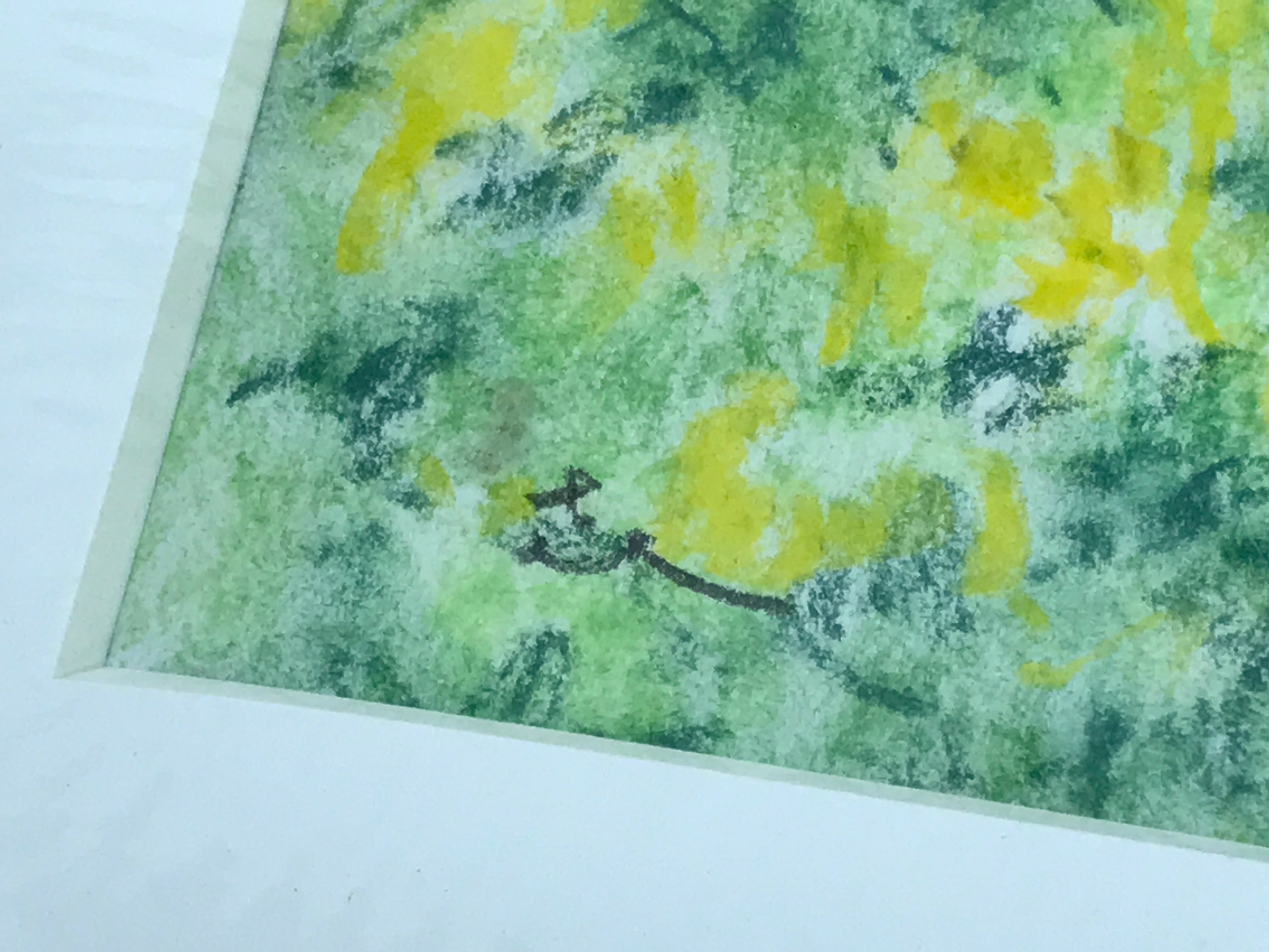 Japanese Pastel Drawing Chinese Temple Landscape Art Signed Artist Unknown FL351