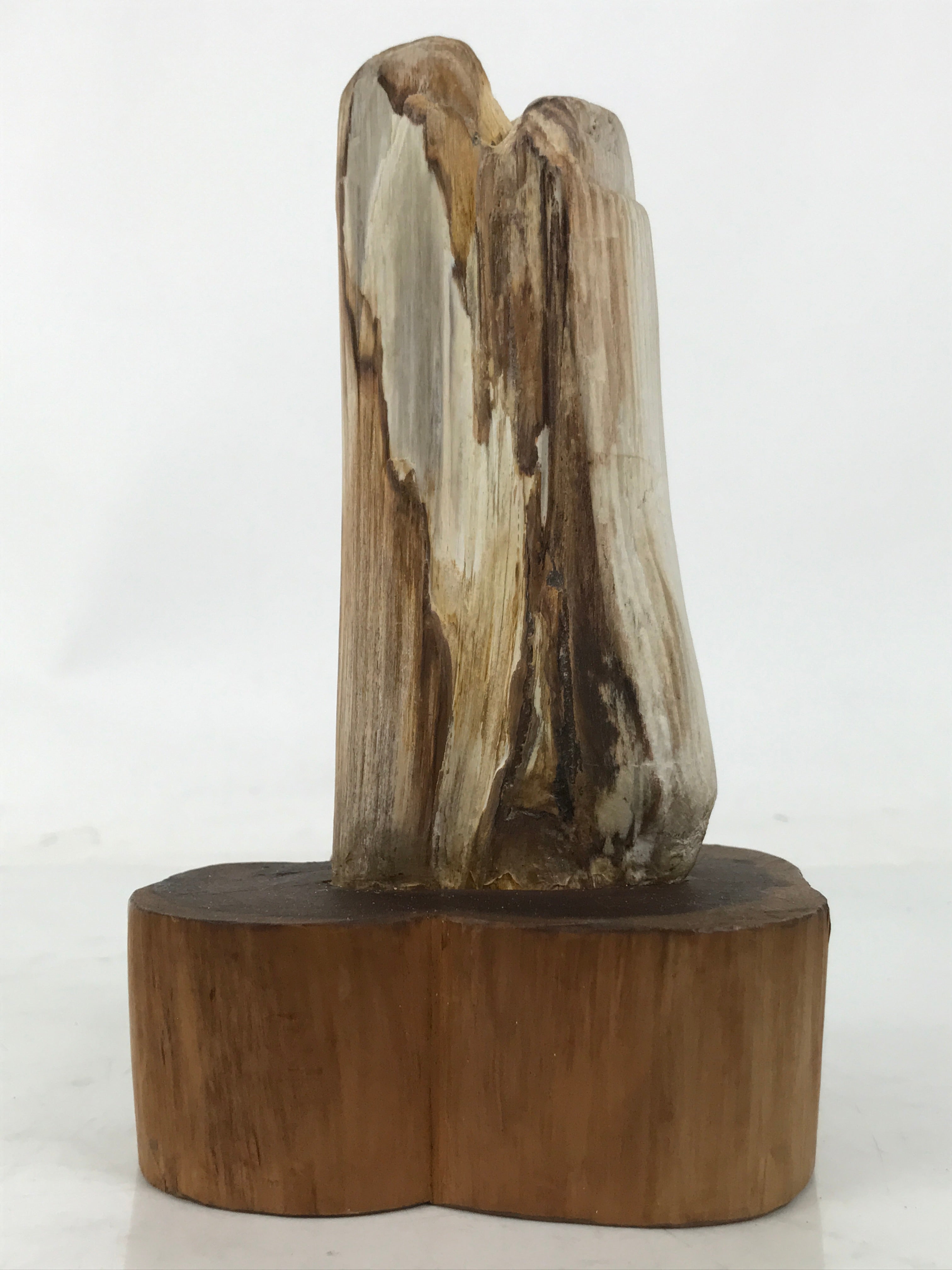 Japanese Petrified Wood Viewing Stone Vtg Zen Buddhist Suiseki Statue JK849