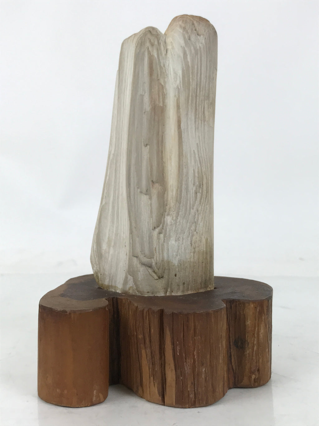 Japanese Petrified Wood Viewing Stone Vtg Zen Buddhist Suiseki Statue JK849