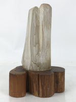 Japanese Petrified Wood Viewing Stone Vtg Zen Buddhist Suiseki Statue JK849