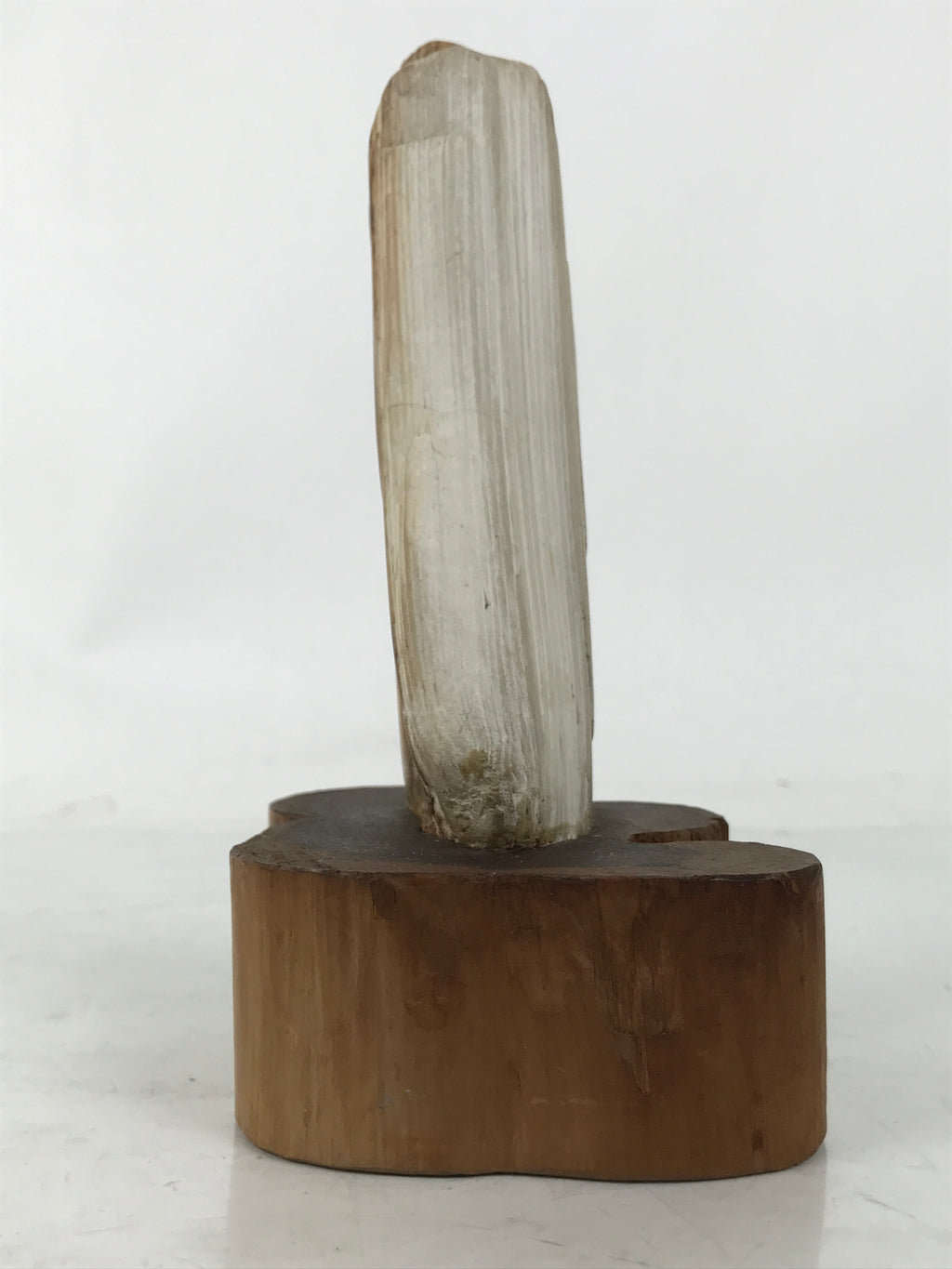 Japanese Petrified Wood Viewing Stone Vtg Zen Buddhist Suiseki Statue JK849
