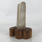 Japanese Petrified Wood Viewing Stone Vtg Zen Buddhist Suiseki Statue JK849