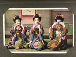 Japanese Photo Album 52pc C1930 Geisha Beautiful Kimono Ladies Friends AB126