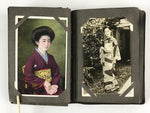 Japanese Photo Album 52pc C1930 Geisha Beautiful Kimono Ladies Friends AB126