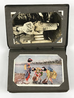 Japanese Photo Album 52pc C1930 Geisha Beautiful Kimono Ladies Friends AB126