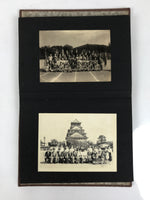 Japanese Photo Album C1950 Vtg Family Group Portrait Sepia Black Paper AB133