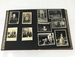 Japanese Photo Album C1950 Vtg Family Group Portrait Sepia Black Paper AB133