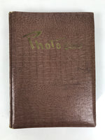 Japanese Photo Album C1950 Vtg Family Group Portrait Sepia Black Paper AB133