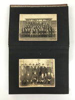 Japanese Photo Album C1950 Vtg Family Group Portrait Sepia Black Paper AB133