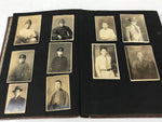 Japanese Photo Album C1950 Vtg Family Group Portrait Sepia Black Paper AB133