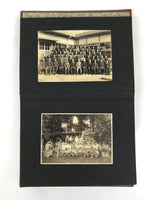 Japanese Photo Album C1950 Vtg Family Group Portrait Sepia Black Paper AB133