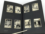 Japanese Photo Album C1950 Vtg Family Travel Nagoya Hikone Black Paper AB132