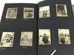 Japanese Photo Album C1950 Vtg Family Travel Nagoya Hikone Black Paper AB132