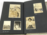 Japanese Photo Album C1950 Vtg Family Travel Nagoya Hikone Black Paper AB132