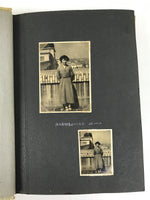 Japanese Photo Album C1950 Vtg Family Travel Nagoya Hikone Black Paper AB132