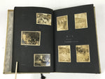 Japanese Photo Album C1950 Vtg Family Travel Nagoya Hikone Black Paper AB132