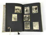 Japanese Photo Album C1950 Vtg Family Travel Nagoya Hikone Black Paper AB132