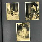 Japanese Photo Album C1950 Vtg Family Travel Nagoya Hikone Black Paper AB132